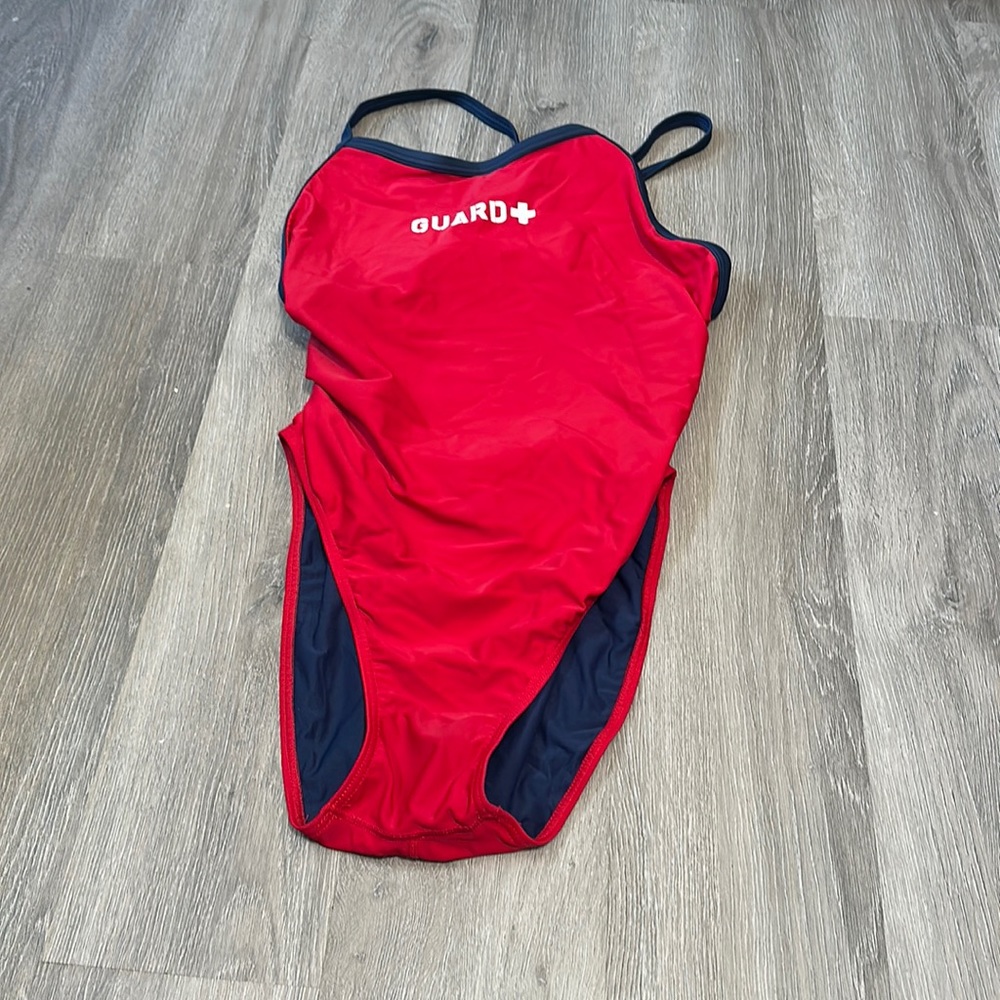 Women’s XL Lifeguard One Piece Swim Suit Bathing Suit